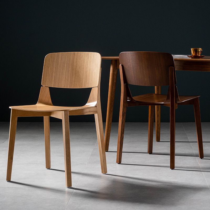 Modern Wood Dining Chair Open Back Dining Armless Side Chairs for Home Clearhalo ' kitchen&dining_furn' 'Dining Chairs' 'Dining Tables & Seating' 'dining_chair' 'furn' 'furn_dining_chair' 'Furniture' 'furniture_dining_chair' 'Kitchen & Dining Furniture' 'kitchen' 1200x1200_ea1fe97c-ed2c-4815-8bab-21fbc5320d74