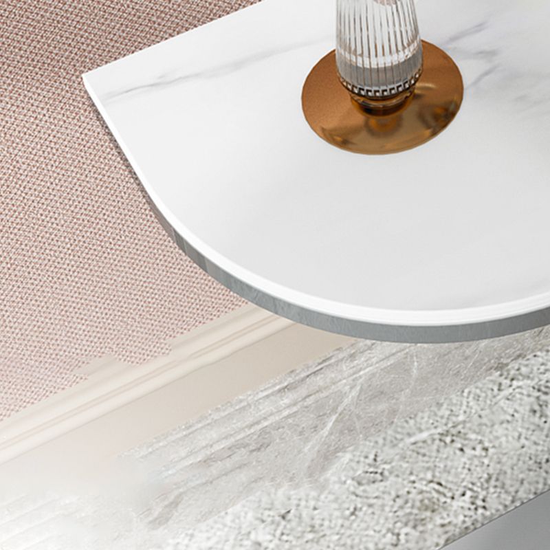 Contemporary Slate Console Table Half Moon Scratch Resistant Stain Resistant Console Clearhalo 'Console Tables' 'console_tables' 'Entry & Mudroom Furniture' 'furn' 'furn_console_tables' 'Furniture' 1200x1200_ea20fe0a-a53c-4cf5-9db8-ad99ae440441