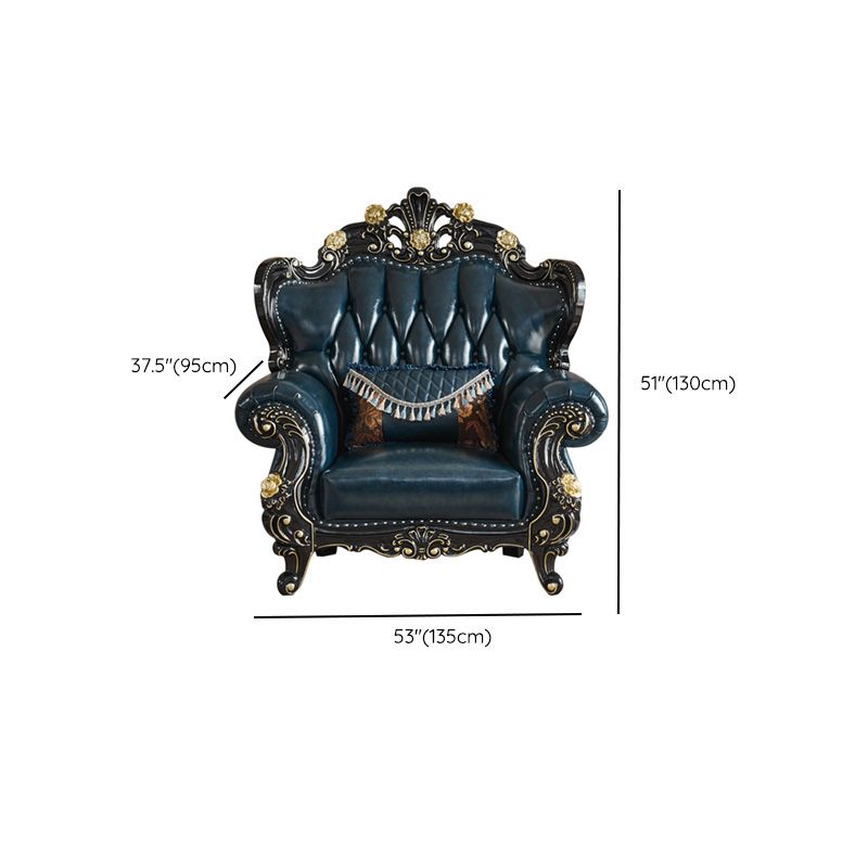 Traditional Leather Sofa Tufted Split-Back Seating Flared Arm Clearhalo 'furn' 'furn_sofas' 'Furniture' 'Living Room Furniture' 'Sofa' 'sofas' 1200x1200_ea21e3c1-062d-4c57-b6b6-04648f4643ba