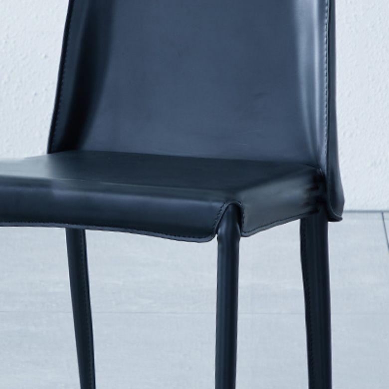 Eigentijdse keuken eetstoelen armloze lederen eetstoelen met lederen lederen