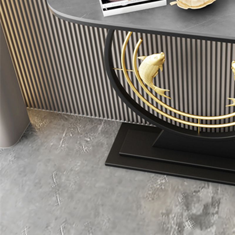 Tavolo console contemporanea a forma di luna tavolo console in pietra per sala