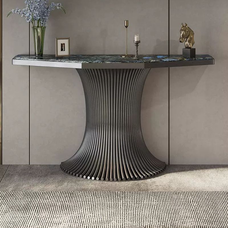 Mesa de acento sin glamour con soporte de acero inoxidable para Hall