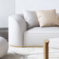 Tuxedo Arm Sofa Cushions with Pillows Seating in White and Beige