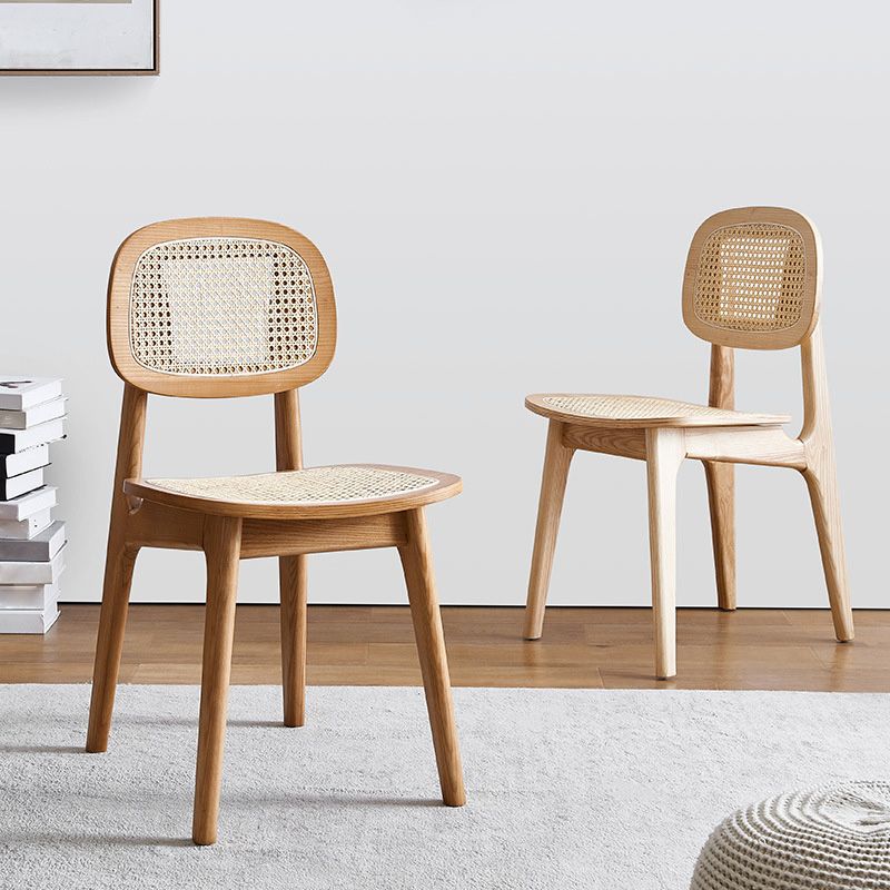 Modern Style Open Back Dining Side Chair Armless Cane Back Dining Chairs Clearhalo ' kitchen&dining_furn' 'Dining Chairs' 'Dining Tables & Seating' 'dining_chair' 'furn' 'furn_dining_chair' 'Furniture' 'furniture_dining_chair' 'Kitchen & Dining Furniture' 'kitchen' 1200x1200_ea26569e-22b5-4a0a-b904-c86bc8181dff