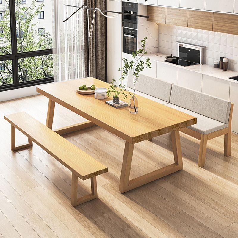 Sled Base Dining Table Contemporary Wood Dining Table for Home Clearhalo 'Dining Tables & Seating' 'Dining Tables' 'dining_table' 'furn' 'furn_dining_table' 'Furniture' 'Kitchen & Dining Furniture' 1200x1200_ea267aca-c8d2-439d-a599-82dc8e7354d9
