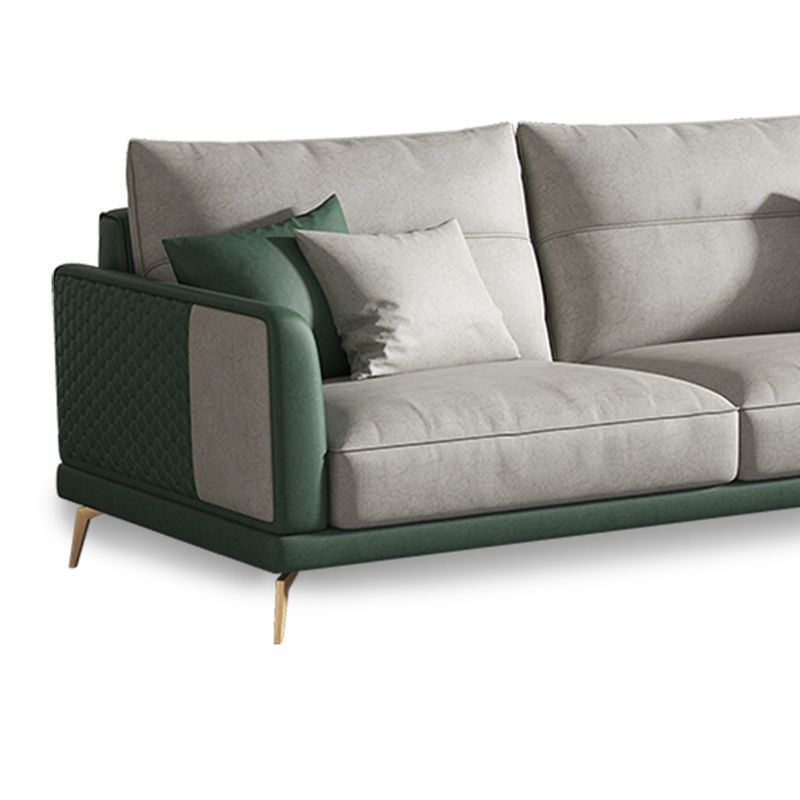 68 "" de large glamour canapé en cuir en cuir en L sectionnelles de dos