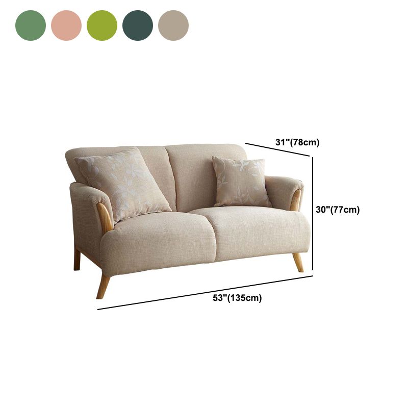 Zeitgenössisches hölzernen Standardsofa ausgestattet Arm Sitzgelegenheiten für Wohnzimmer