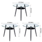 Round Tripod Base Home Furniture Clear Glass Dining Room Collection for Home Clearhalo ' dining_table' 'Dining Tables & Seating' 'Dining Tables' 'furn' 'furn_dining_table' 'Furniture' 'furniture_dining_table' 'Kitchen & Dining Furniture' 'kitchen&dining_furn' 'kitchen' 'kitchen_dining_table' 1200x1200_ea293487-128a-42e3-a2f9-f2e8bbda208e
