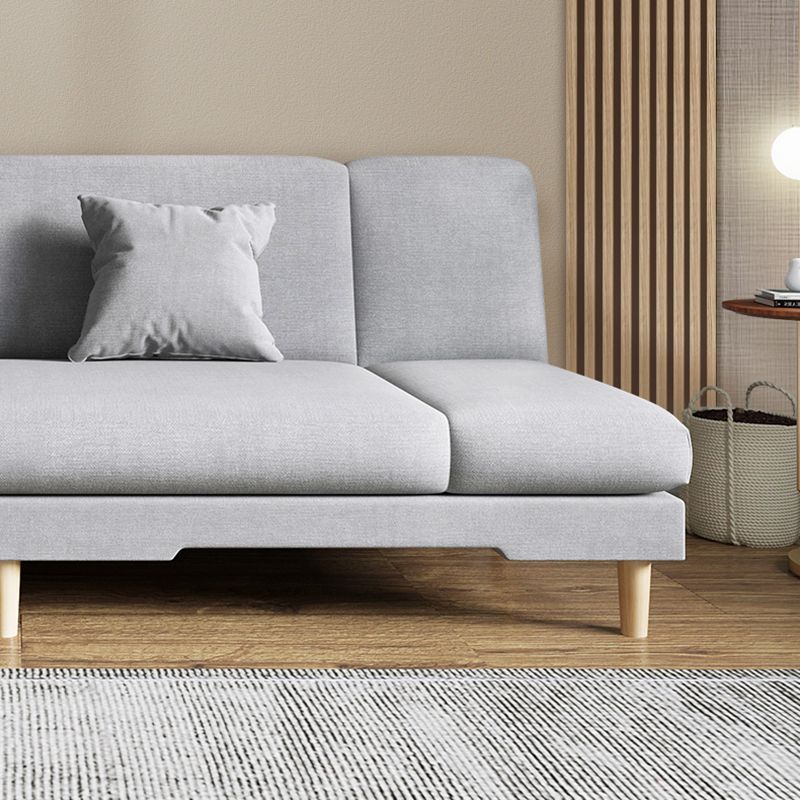 Armless Slpeeper Sofa Azure/Yellow/Grey Linen 31.5" High Sofa Clearhalo 'Furniture' 'furniture_sofas' 'kitchen' 'kitchen_sofas' 'Living Room Furniture' 'Sofa' 'sofas' 1200x1200_ea2a5fef-d0cc-43eb-b3f6-586a073d3844
