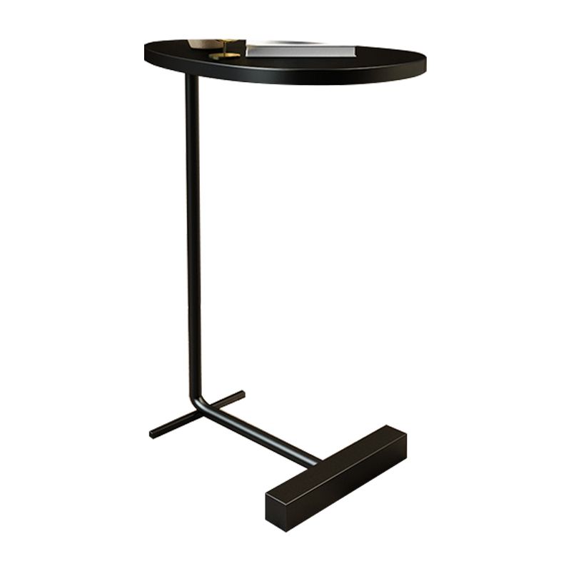 Mesa de madera de madera de 23.6 pulgadas de altura moderna de la esquina C para sala de estar