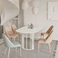 Irregular Shape White Table for Restaurant Sintered Stone Table with Double Pedestal Clearhalo 'Dining Tables & Seating' 'Dining Tables' 'dining_table' 'furn' 'furn_dining_table' 'Furniture' 'furniture_dining_table' 'Kitchen & Dining Furniture' 'kitchen' 'kitchen_dining_table' 1200x1200_ea2c9aa8-1e95-46e4-9407-6756fb4afdd2