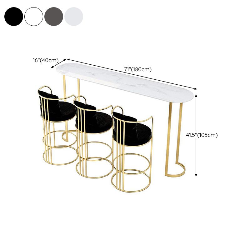 Glam Pub Table Oval Bar Height Double Pedestal Bar Table for Indoor Clearhalo 'Bar Furniture' 'Bar Tables' 'bar_tables' 'furn' 'furn_bar_tables' 'Furniture' 'Kitchen & Dining Furniture' 1200x1200_ea2d3889-a4f6-44f9-b96d-e083f7ecad96