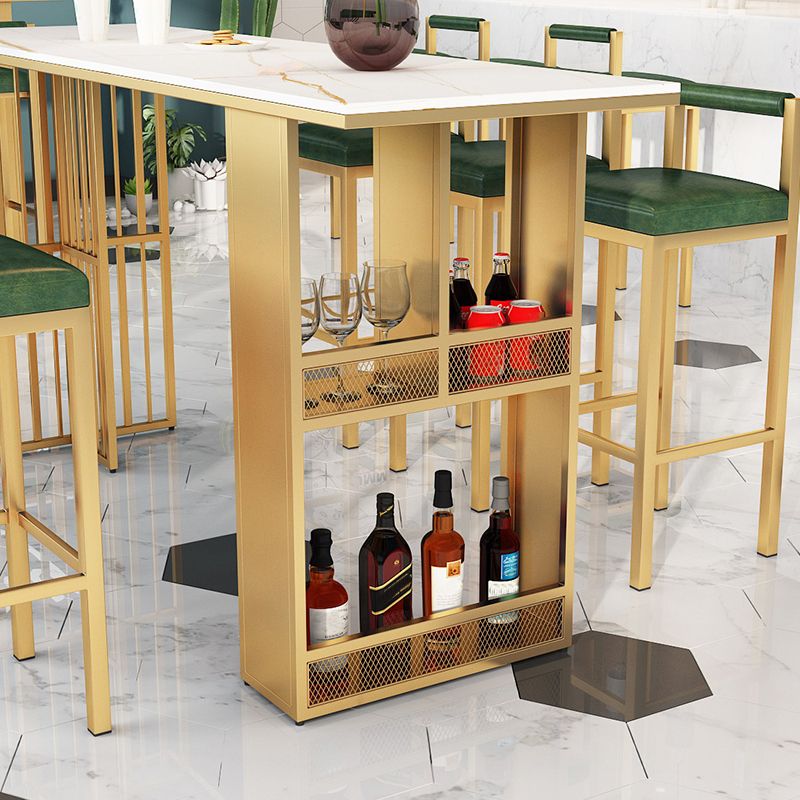 Modern Marble Storage Counter Height Table Modern Rectangle Bar Height Pub Table Clearhalo 'Bar Furniture' 'Bar Tables' 'bar_tables' 'furn' 'furn_bar_tables' 'Furniture' 'furniture_bar_tables' 'Kitchen & Dining Furniture' 'kitchen&dining_furn' 'kitchen' 1200x1200_ea2d83d8-8829-4f02-8e5b-6e71146bc15a