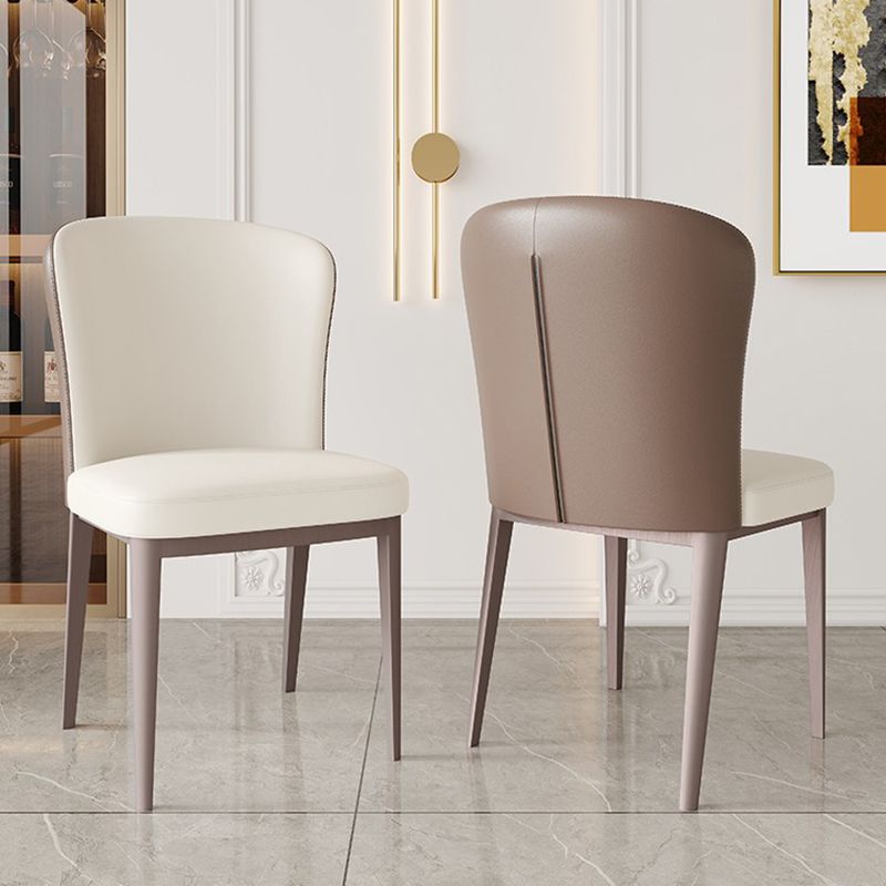 Contemporary Dining Chairs Dining Armless Side Chairs with Metal Legs Clearhalo ' kitchen&dining_furn' 'Dining Chairs' 'Dining Tables & Seating' 'dining_chair' 'furn' 'furn_dining_chair' 'Furniture' 'furniture_dining_chair' 'Kitchen & Dining Furniture' 'kitchen' 1200x1200_ea2e0c17-2738-4ce2-a6df-6847c57d4bbb