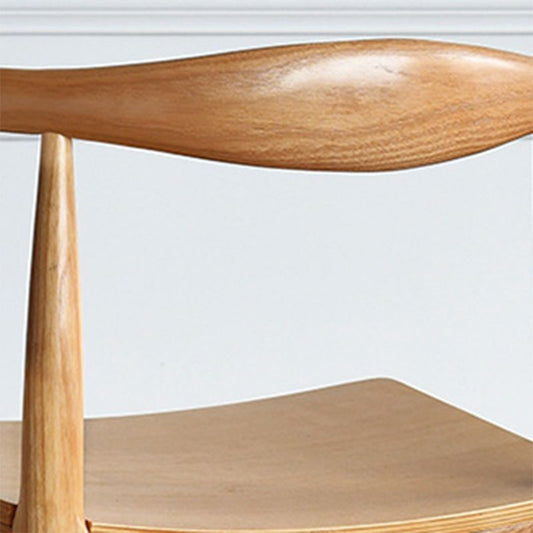 現代的なサイドチェアウッドオープンバックダイニングルーム屋内の椅子