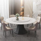 Contemporary 1/4/5/7/9/13 Pieces Furniture Round Stone Dining Set in White Clearhalo 'Dining Room Sets' 'Dining Tables & Seating' 'dining_room_set' 'furn' 'furn_dining_room_set' 'Furniture' 'Kitchen & Dining Furniture' 1200x1200_ea2fe8f8-51e8-4751-b564-080484347add