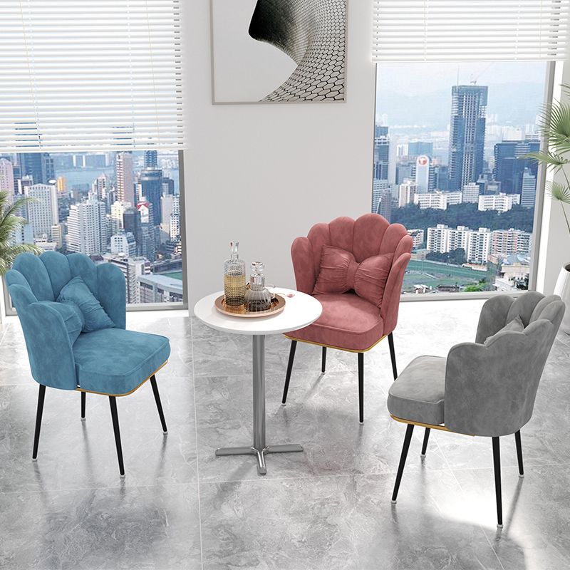 Scandinavian Style Upholstered Armless Dining Chair Solid Back Single Chair for Home Clearhalo ' kitchen&dining_furn' 'Dining Chairs' 'Dining Tables & Seating' 'dining_chair' 'furn' 'furn_dining_chair' 'Furniture' 'furniture_dining_chair' 'Kitchen & Dining Furniture' 'kitchen' 1200x1200_ea30daf5-f0e7-4a4a-a1a3-d44c3a0365ce