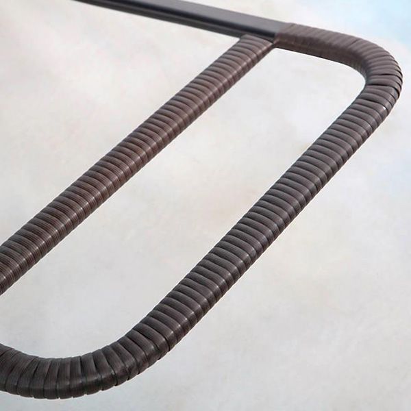 Midden-eeuwse moderne rattan schommelstoel metalen schommelstoel voor woonkamer