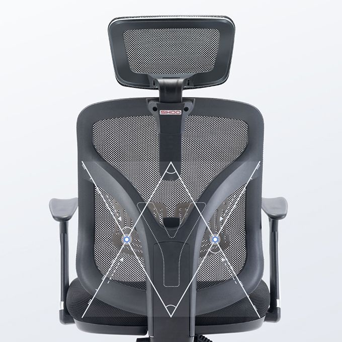 Modern Fixed Arms Desk -stoel Ergonomische taakstoel voor kantoor