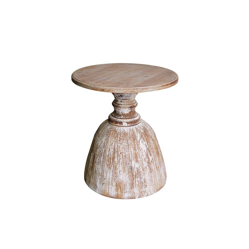 Round Pedestal Side Table French Rustic Side End Snack Table Clearhalo 'Coffee & Accent Tables' 'End & Side Tables' 'end_side_tables' 'furn' 'furn_end_side_tables' 'Furniture' 'Living Room Furniture' 1200x1200_ea328e4d-4618-4b6c-bdac-0b4f624e68b2