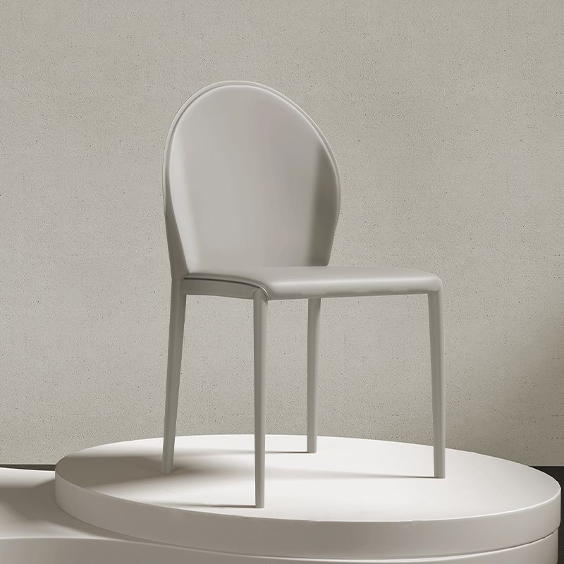 Hedendaagse faux lederen armloos eet- en accentstoelen voor thuis