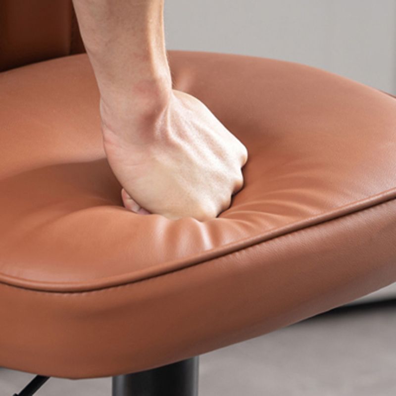 Adjustable Height Leather Indoor Bar Stool Footrest Low Back Counter Stool with Cushion Clearhalo 'Bar Furniture' 'Bar Stools' 'bar_stools' 'furn' 'furn_bar_stools' 'furniture_bar_stools' 'Kitchen & Dining Furniture' 'kitchen&dining_furn' 'kitchen' 'kitchen_furn' Furniture' 1200x1200_ea356819-15fd-40c8-96f7-37ec3034dd1a