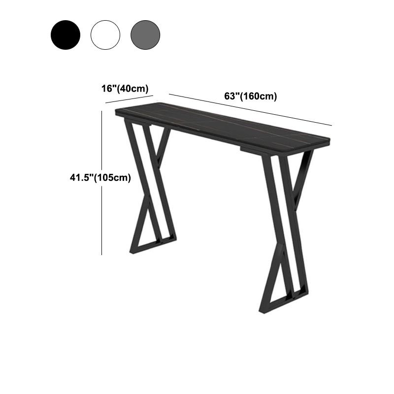 Industrial Rectangle Top Counter Table 42-inch Height Table for Coffee Shop Clearhalo 'Bar Furniture' 'Bar Tables' 'bar_tables' 'furn' 'furn_bar_tables' 'Furniture' 'Kitchen & Dining Furniture' 1200x1200_ea356f8e-c4fc-4958-8bc3-ab235d24aa5e