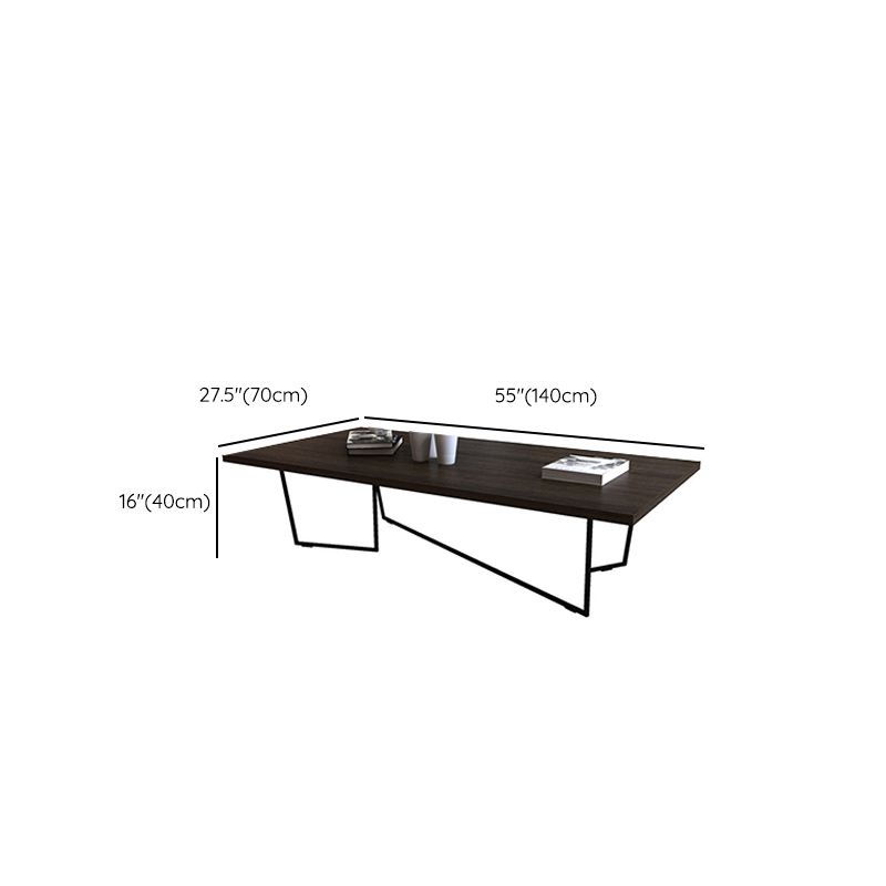 Solid Wood Coffee Table Abstract Coffee Cocktail Table in Brown Clearhalo 'Coffee & Accent Tables' 'Coffee Tables' 'coffee_tables' 'furn' 'furn_coffee_tables' 'Furniture' 'Living Room Furniture' 1200x1200_ea360cdb-1bf0-42f1-a128-3d13499e74d9