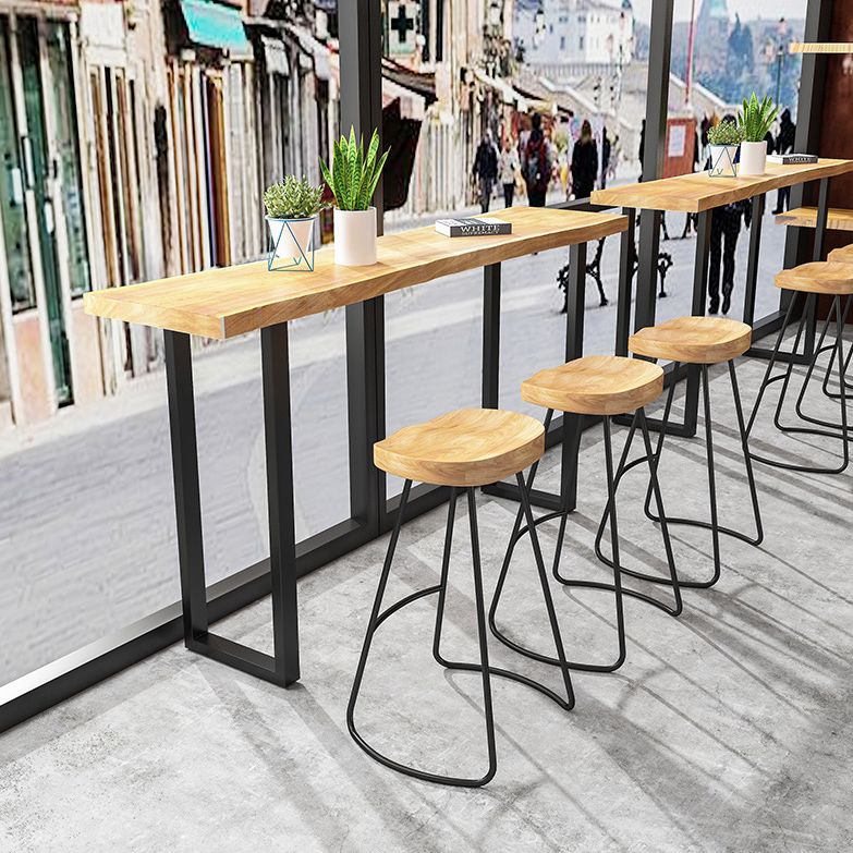Solid Wood Bar Dining Table Traditional Luxury Rectangle Bar Table with Sled Base Clearhalo 'Bar Furniture' 'Bar Tables' 'bar_tables' 'Furniture' 'furniture_bar_tables' 'Kitchen & Dining Furniture' 1200x1200_ea361baf-d420-4254-aa55-82dea8a252c7