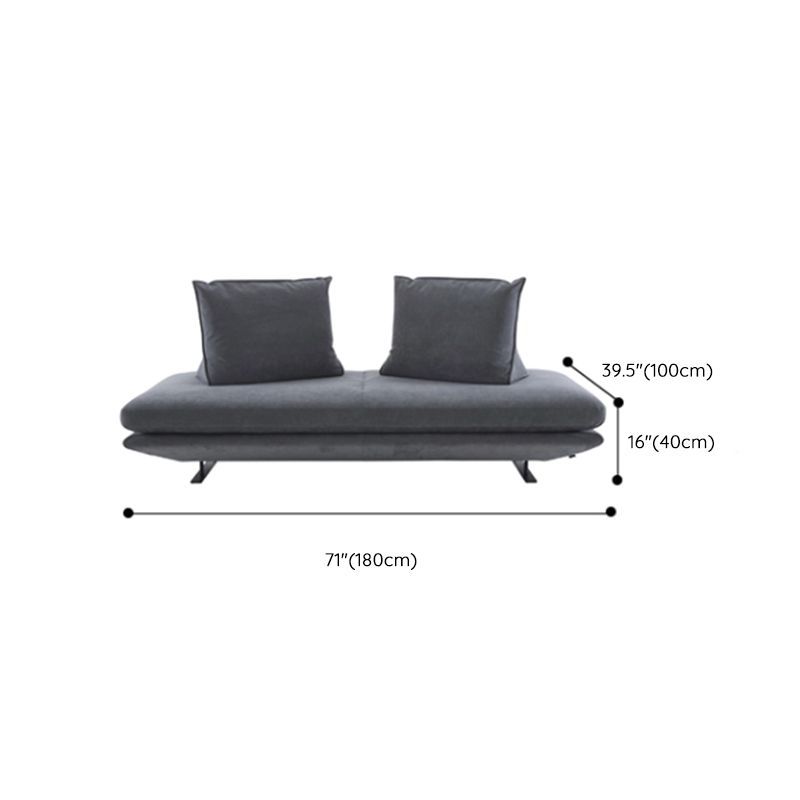 Contemporary Upholstered Accent Chair Armless Genuine Leather Lounge Chair Clearhalo 'Chairs & Seating' 'Chaise Lounge' 'chaise_lounge' 'furn' 'furn_chaise_lounge' 'Furniture' 'Living Room Furniture' 1200x1200_ea378085-c025-4212-98cd-f06408be4894