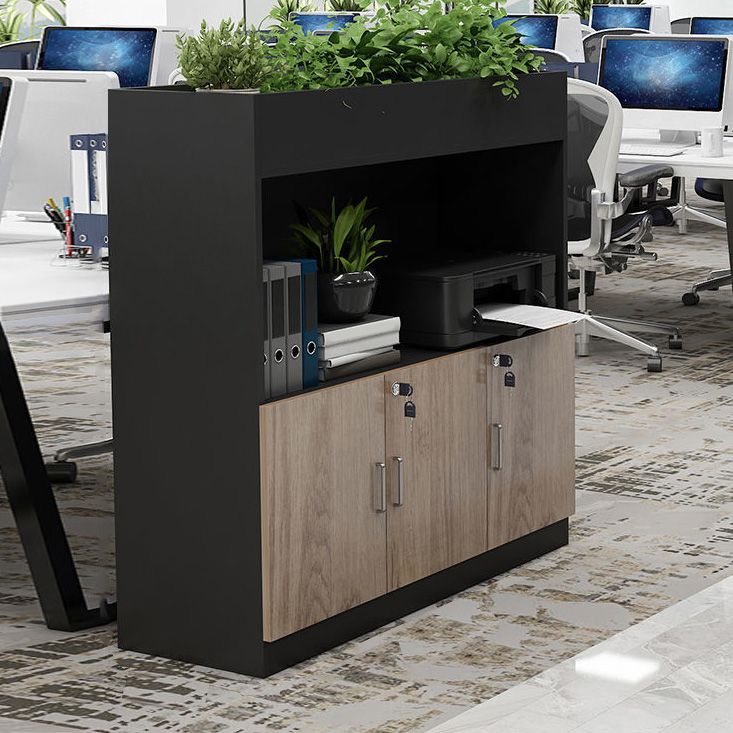 Archivo de estantes de almacenamiento lateral Bloqueo de madera Archivo moderno