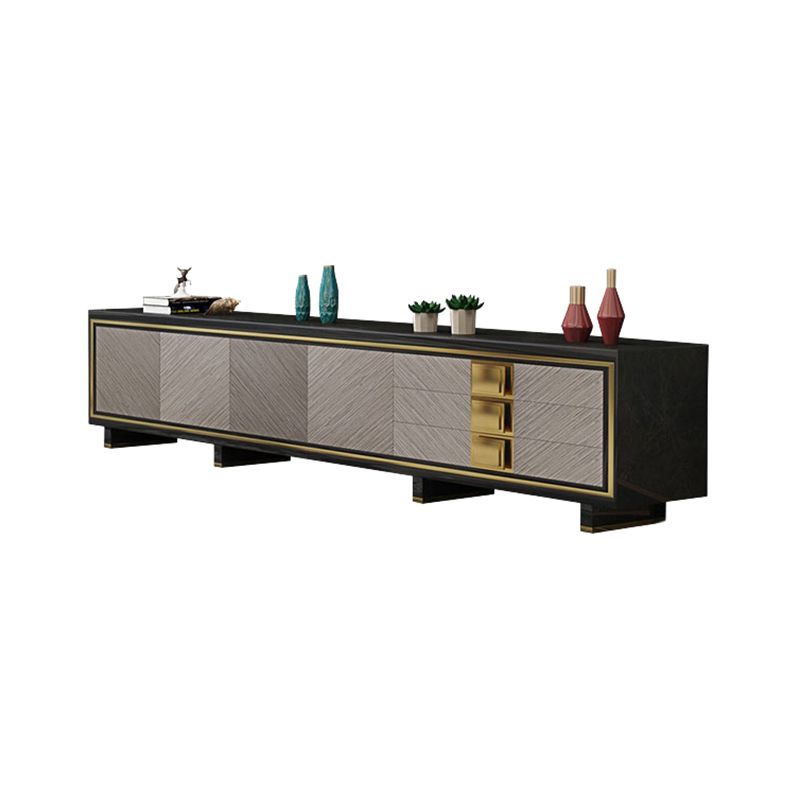 Glam Style Stone TV Stand Enclosed Storage TV Cabinet with 3 Drawers Clearhalo 'furn' 'furn_tv_stands_entertainment_centers' 'Furniture' 'Living Room Furniture' 'TV Stands & Entertainment Centers' 'TV Stands & Media Storage Furniture' 'tv_stands_entertainment_centers' 1200x1200_ea38ca1d-963c-457e-b6c7-7cca42c5ae68
