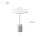 Mesa de portaobjetos de extremo de pedestal de mármol moderno mesa redonda blanca