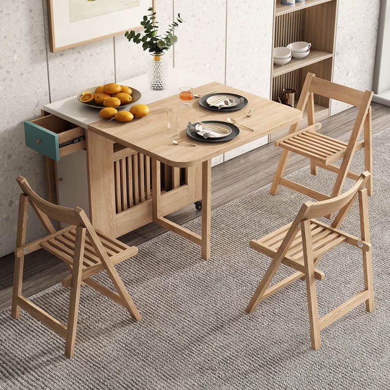 Rectangle Mid-Century Modern Folding Table Pedestal Base Table for Dining Room(only table) Clearhalo ' dining_table' 'Dining Tables & Seating' 'Dining Tables' 'furn' 'furn_dining_table' 'Furniture' 'furniture_dining_table' 'Kitchen & Dining Furniture' 'kitchen&dining_furn' 'kitchen' 'kitchen_dining_table' 1200x1200_ea3d39eb-598d-4f30-b810-b9d78140135f