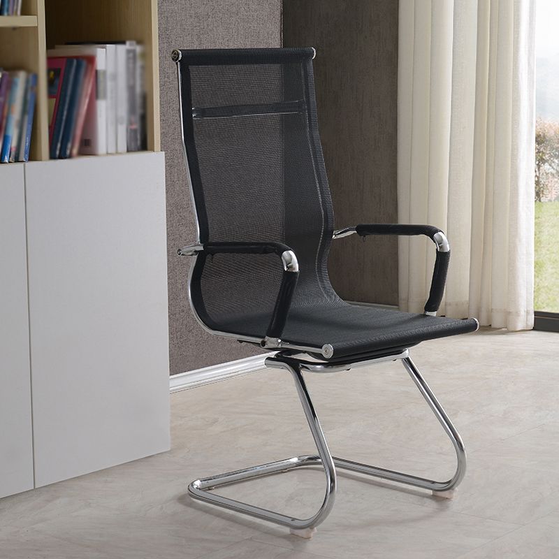 Modern & Contemporary Black Office Chair Fixed Arms Mesh Office Chair Clearhalo 'furn' 'furn_office_chair' 'Furniture' 'furniture_office_chair' 'Office Chairs' 'Office Furniture' 'office_chair' 1200x1200_ea3d6c03-68b8-45c1-8ab7-16dae8fc093a
