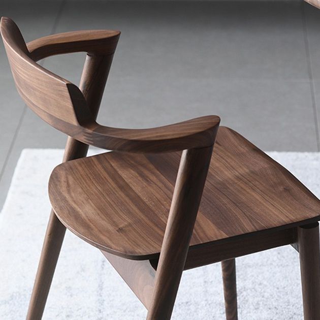 Home Scandinavian Style Wood Dining Chair Open Back Dining Side Chair with Arm Clearhalo ' kitchen&dining_furn' 'Dining Chairs' 'Dining Tables & Seating' 'dining_chair' 'furn' 'furn_dining_chair' 'Furniture' 'furniture_dining_chair' 'Kitchen & Dining Furniture' 'kitchen' 1200x1200_ea3e348a-ca08-4ac8-afdb-c70a9ad3c62d