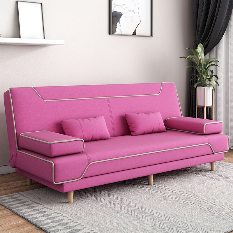 コンテンポラリースタイル33.46 "背の高いソファベッドフェイクレザーコンバーチブルソファ