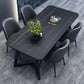Rectangle Black Base Dining Room Kitchen Table Industrial Fixed Dinner Table Clearhalo 'Dining Tables & Seating' 'Dining Tables' 'dining_table' 'furn' 'furn_dining_table' 'Furniture' 'Kitchen & Dining Furniture' 1200x1200_ea3f7aa1-9e4a-46ce-be18-19fc064cf02c