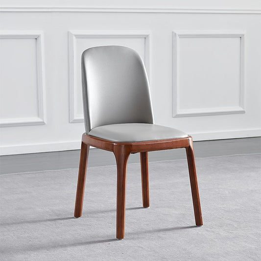 Modern Dining Room Side Chairs Ash Wood Armless Chairs for Home