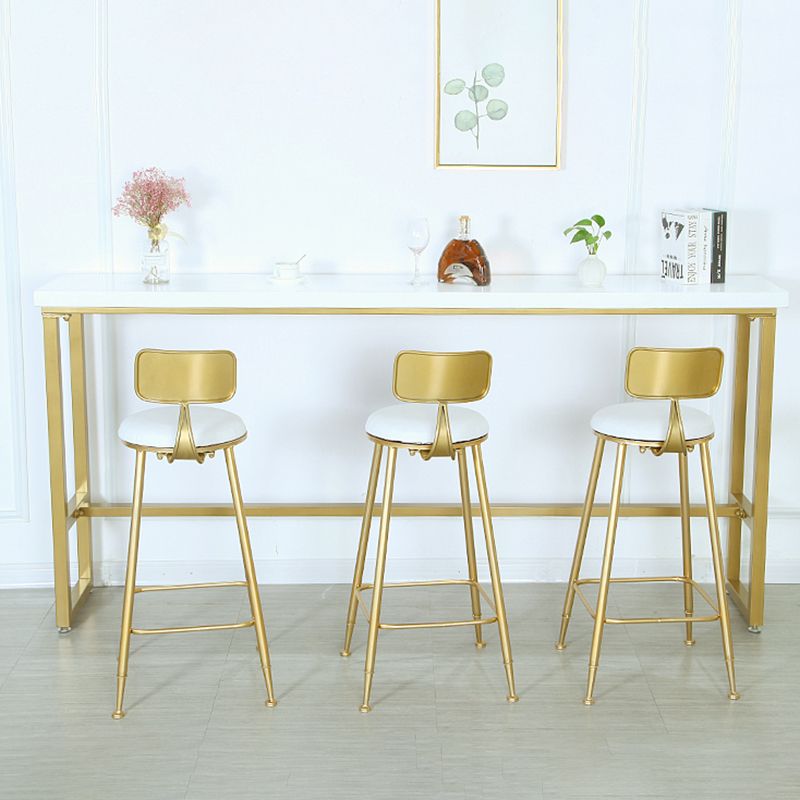 Juego de mesa de Pub rectangular moderna de 1/4 piezas, mesa de mostrador de madera con taburetes altos