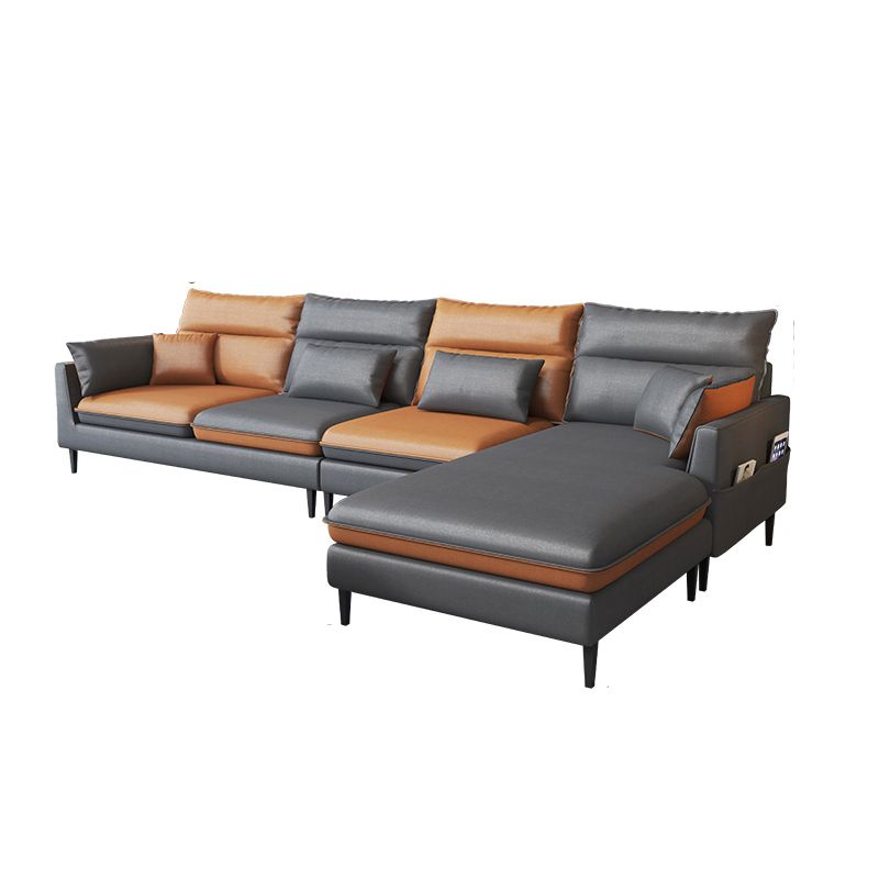 Contemporain 35.43 "H FAUX CUIR SOFF EN ÉVAL