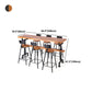 Brown Industrial Bar Table Pine Wood Milk Tea Shop Casual Bar Table Clearhalo 'Bar Furniture' 'Bar Tables' 'bar_tables' 'furn' 'furn_bar_tables' 'Furniture' 'furniture_bar_tables' 'Kitchen & Dining Furniture' 1200x1200_ea45236f-0fec-4c0d-aea0-210be70a2d23