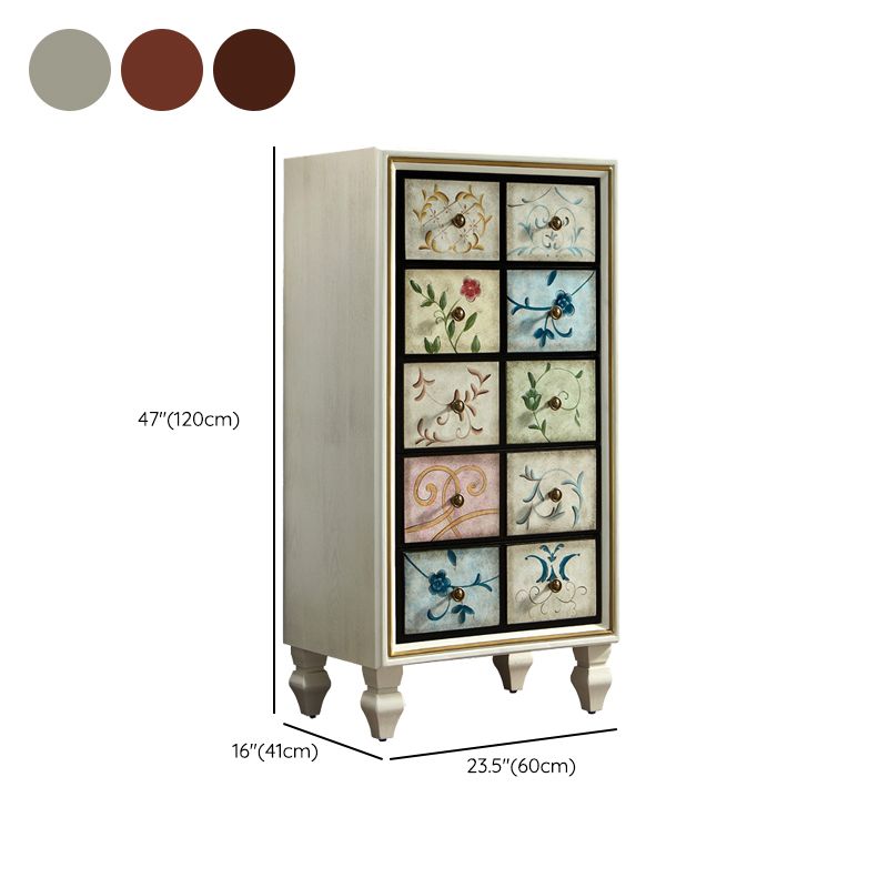 Cassettiera orizzontale in legno per camera da letto tradizionale con cassetti