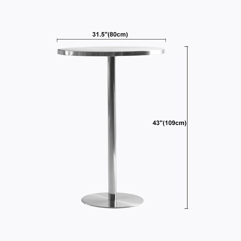 Industrial Round Bar Counter Table Metal Dining Table for Kitchen Clearhalo 'Bar Furniture' 'Bar Tables' 'bar_tables' 'furn' 'furn_bar_tables' 'Furniture' 'furniture_bar_tables' 'Kitchen & Dining Furniture' 1200x1200_ea474120-c9a9-4c63-8c60-30ce9c301ec3
