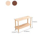 Modernes massives Holzendrutsche 4 Beine mit Regal Doppelstufe Beistelltisch