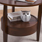 French Country Style Cocktail Table Wood/dark Coffee/walnut Solid Wood Round Coffee Table Clearhalo 'Coffee & Accent Tables' 'End & Side Tables' 'end_side_table' 'Furniture' 'furniture_end_side_table' 'Living Room Furniture' 1200x1200_ea47b768-86a8-4d36-b2a5-96c69af6c0b2