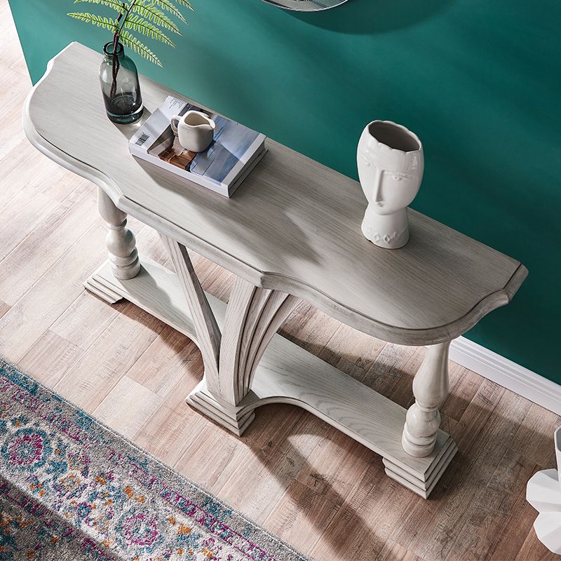 Tavolo da console in legno di gomma vittoriana Tavolo da divano console a forma gratuita per Hall