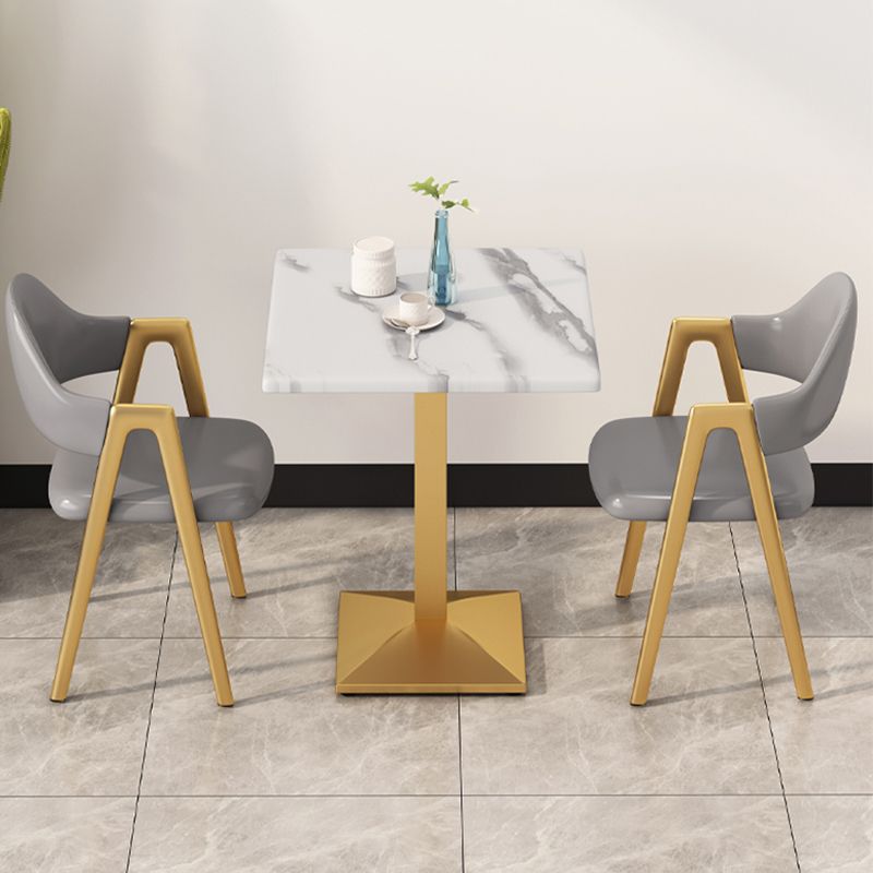 製造された木製のダイニングテーブルとパッド入り椅子を備えた5 PCSダイネットセット