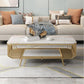 Glam Slate Coffee Table Rectangle Coffee or End Table with Shelf Clearhalo 'Coffee & Accent Tables' 'Coffee Tables' 'coffee_tables' 'furn' 'furn_coffee_tables' 'Furniture' 'Living Room Furniture' 1200x1200_ea4a1880-c795-4c4c-a168-8f8ea4ae9120