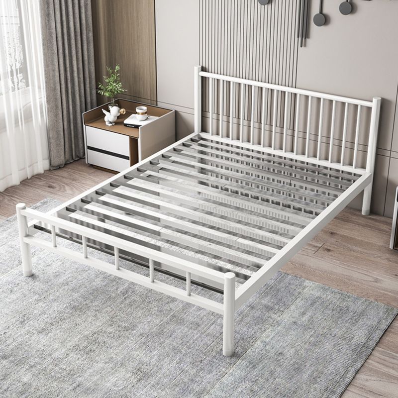 Contemporary Metal Standard Bed with Metal Legs Bed Frame with Headboard